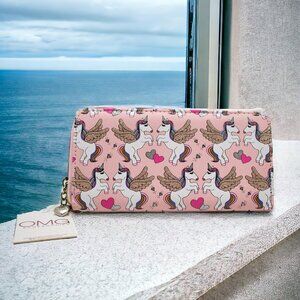 OMG Brand, Unicorn with Wings Print, Wallet, Pink, New With Tags